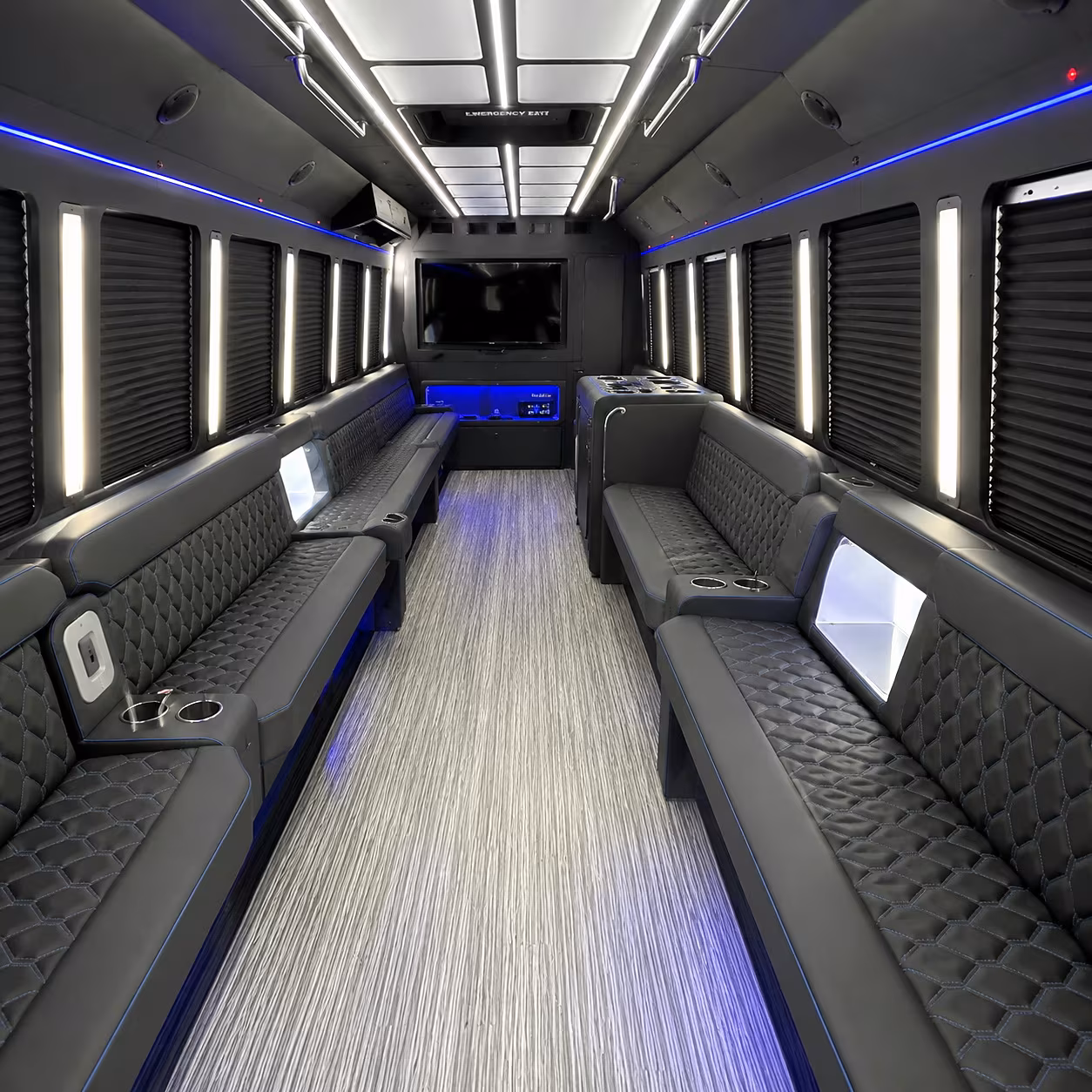 folsom party bus rental interior